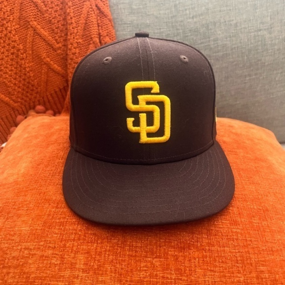 San Diego Padres Hat Cap Brown New Era 59Fifty On Field Men’s - 6 7/8 Unisex